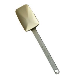 Pampered Chef Vintage Spatula Baking Scraper Utensil White 12.5" Rubber Plastic